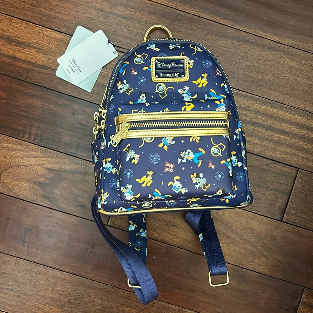 Loungefly 50th Anniversary Disney World backpack NWT